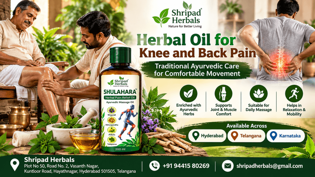 Herbal Oil for Knee and Back Pain