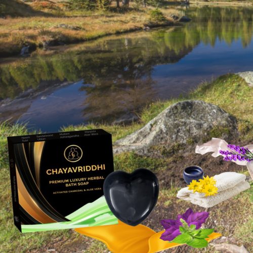 Chayavriddhi Activated Charcoal Soap New 500 x 500